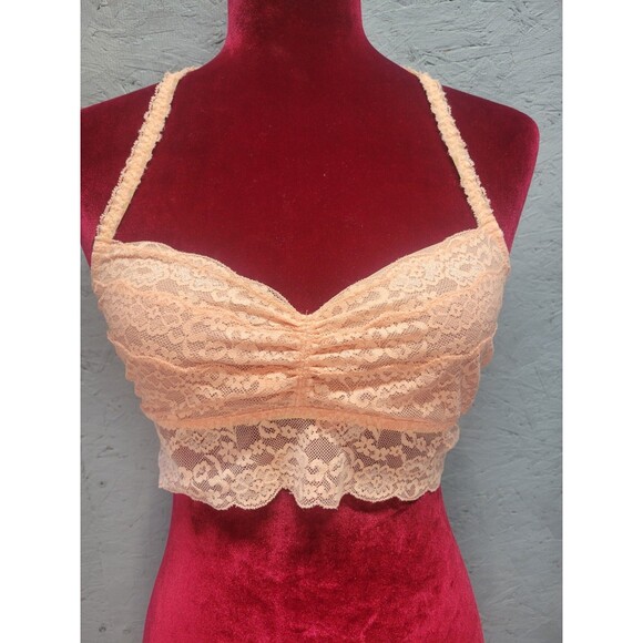 Pink Victoria Secret Bra Black Wireless Unlined Racerback Pullover Bralette L - Picture 1 of 13